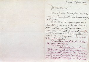 Håndskrevet brev fra Giuseppe Verdi til Aida librettos forfatter Antonio Ghislanzoni av Giuseppe Verdi