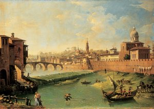 Utsikt over Arno og Ponte Alla Carraia