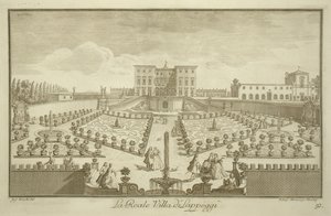 Villa Lappeggi, fra Views of Toscany, publisert ca. 1744-57