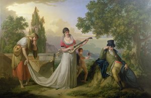 En romantisk allegorisk scene