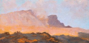 Fumarole of Mount Vesuvius, ca 1871, av Giuseppe De Nittis (1846-1884), olje på lerret av Giuseppe or Joseph de Nittis
