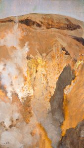 Fumarole of Mount Vesuvius, ca 1871, av Giuseppe De Nittis (1846-1884), olje på lerret, 305 x 18 cm av Giuseppe or Joseph de Nittis