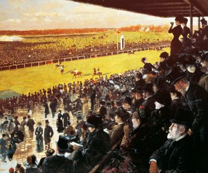 Løp på Longchamps av Giuseppe or Joseph de Nittis