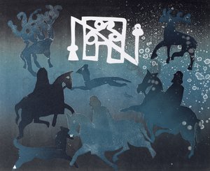 Pictish Hunting Scene I, 1995 (monotype) av Gloria Wallington