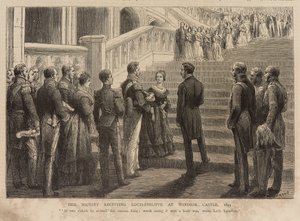 Dronning Victoria tar imot kong Louis Philippe på Windsor Castle