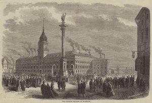 Slottsplassen i Warszawa (gravering)