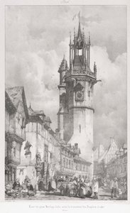 Pittoreske og romantiske reiser i det gamle Frankrike, Normandie: Tour du Gros-Horlage, Évreux av Godefroy Engelmann