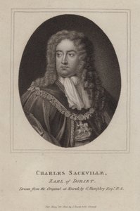 Charles Sackville, 6. jarl av Dorset, engelsk poet og hoffmann (gravering) av Godfrey (after) Kneller