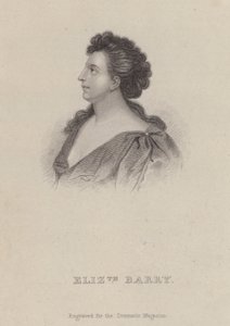Elizabeth Barry , engelsk skuespillerinne (gravering)