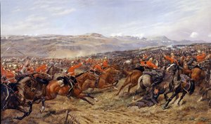 Anklagen for den tunge brigaden i slaget ved Balaclava, 25. oktober 1854, 1897