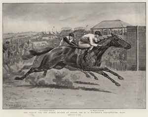 Avslutningen for Derby Stakes i Epsom, Mr W C Whitneys Volodyovski vinner av Godfrey Douglas Giles