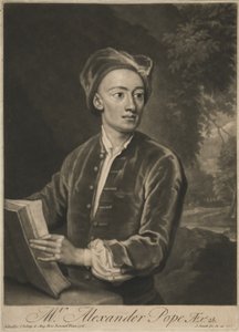 Alexander Pope, pub. 1716 av Godfrey Kneller