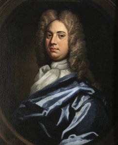 Portrett av en gentleman av Godfrey follower of Kneller