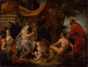 Konkurransen mellom Apollo og Pan, ca 1690.
