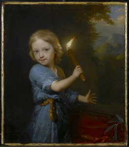 Gutt holder en fakkel, 1692
