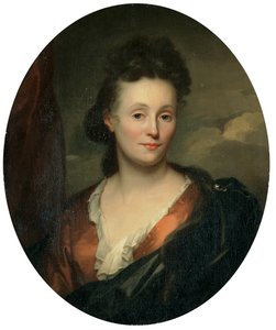 Portrett av kunstnerens kone, Francoise van Diemen av Godfried Schalcken