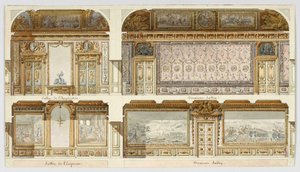Innredningsprosjekt for leilighetene til keiseren og keiserinnen på slottet i Versailles. av Gondoin