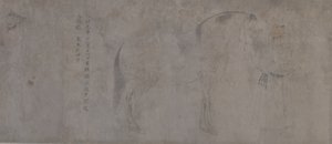 Detalj av Five Tribute Horses (blekk og farge på papir) av Gonglin Li