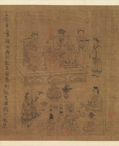 The Classic of Filial Piety, c.1085 (blekk og farge på silke)