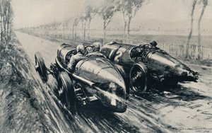 Racing for Grand Prix, Strasbourg 1922, 1937 av Gordon Crosby