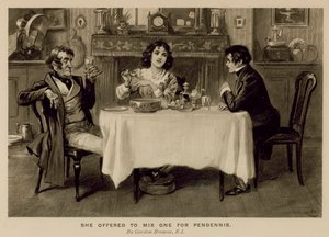 Illustrasjon for The History of Pendennis av Thackeray (litho)