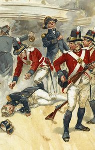 Admiral Lord Nelson dødelig såret i slaget ved Trafalgar av Gordon Frederick Browne