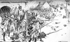 Kolonne etter kolonne tvang seg inn i landsbyen, bare for å bli kastet tilbake, 1896, 1902 av Gordon Frederick Browne