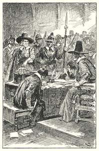 Cromwell utviser det lange parlamentet (litho) av Gordon Frederick Browne