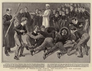 Fastelavn på Westminster School, Scramble for the Pancake av Gordon Frederick Browne