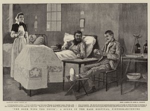 Boeren vinner Trick, A Scene in the Base Hospital, Pietermaritzburg av Gordon Frederick Browne