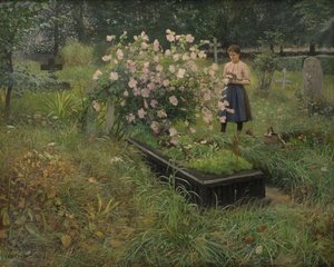Gravplassscene av Gottfrid Kallstenius