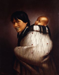 Ana Rupene og barn, av Gottfried Lindauer