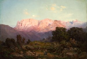 Schlern med Rosengarten sett fra Rampeun