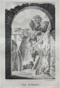 Utsikt over Italia, 1820. av Gottfried or Godefroy Engelmann