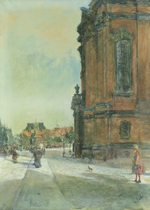 Gatescene nær St. Michaels-kirken i Hamburg