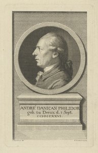 Portrett av François-André Danican Philidor 1726-1795, ca. 1790. av Gottlob August Liebe