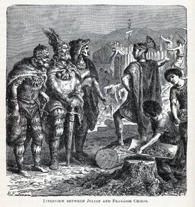 Intervju mellom Julian og Frankish Chiefs, 1882 av Gottlob Heinrich Leutemann