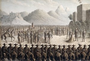 Henrettelsen av keiser Maximilian, 1867 av Gottlob Jungman