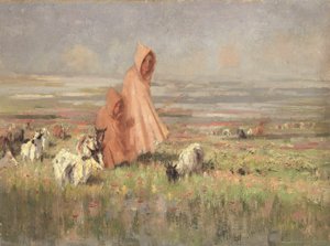 En marokkansk geitflokk (olje på lerret) av Gourlay Steell