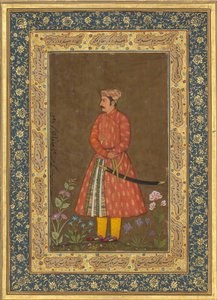 Portrett av Rup Singh, folio fra Shah Jahan-albumet, verso: ca. 1615-20, rekto: ca. 1500