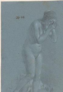 Stående kvinne med øynene dekket av Govert Flinck (attributed to)