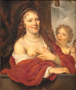 En dame og hennes barn som Venus og Amor av Govert Flinck