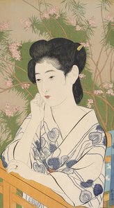 Woman at a Hot Spring Hotel, 1920 (treblokktrykk) av Goyo Hashiguchi
