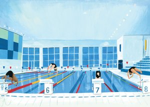 Lewisham Pool, 2015 (olje på papir)
