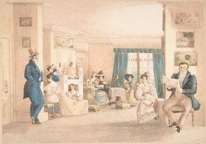 Et interiør i Hatton, Warwickshire, 1820-30. av Granddaughters of Dr. Samuel Parr.
