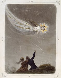 Stjerner: Kvinne som representerer "" The shooting star"" - av Grandville