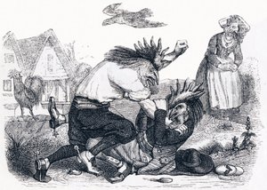 De to stekerne - Fables av La Fontaine av Grandville