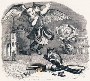 The Unfaithful Custodian - Fables av La Fontaine av Grandville