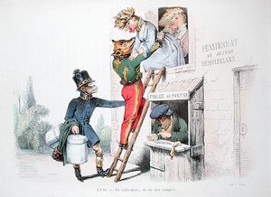 The Abduction or The Cunning Ruse, karikatur fra 