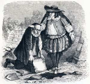 Den gjerrige som har mistet skatten sin - Fabler av La Fontaine av Grandville